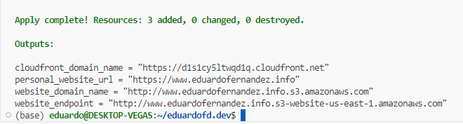 Terraform Apply Output